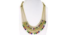 Elegant Tribal Multicolor Gold Necklace in Jewelry - Yes, this is a tribal, yet elegant, a golden, yet colorful necklace to make fashion statement. Features: Handmade,Sale|22.49|. Gold Jewelry Fashion Necklace, Multicolor Necklace, Make Fashion, Colorful Necklace, Golden Necklace, Colourful Necklace, Gold Jewelry Fashion, Necklace Handmade, Modern Fashion