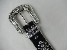 B.B. Simon 'Black Magic' Swarovski Crystal - Dudes Boutique Luxury Silver Belt With Rhinestones, Luxury Black Embroidered Belt, Formal Black Embroidered Belt, Crystal Belt, Year Of Dates, Pony Hair, Black Magic, Air Max Sneakers, Belt Buckles