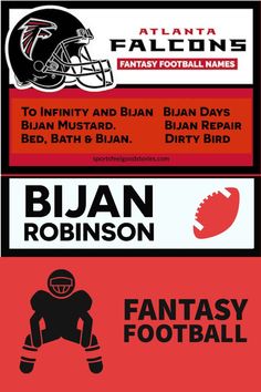 Bijan Robinson Fantasy Football Team Names: Creative and Funny Fantasy Team Names, Bijan Robinson, Fantasy Team