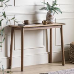 Minimalist Solid Oak Console Table – Scandinavian Style with Natural Oak Finish, Rounded Edges -  Decor interiors Grey Console Table, Oak Console Table, Hall Console Table, Hallway Console, Living Room Console, Side Table With Drawer, Living Room Bench, Hall Table, Grey Oak