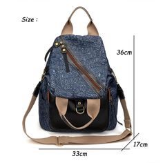 Women Canvas Backpacks Vintage Female Luxury Designer Bag Sac A Dos Travel Ladies Backpacks Mochilas School Bags for Girls Main Material: PU Capacity: Below 20 Litre Capacity: 20-35 Litre Item Type: Backpacks Style: Casual Rain Cover: Yes Gender: WOMEN Carrying System: Arcuate Shoulder Strap Decoration: Letter Trendy Portable Blue Backpack, Trendy Blue Portable Backpack, Portable Trendy Blue Backpack, Blue Large Capacity Shoulder Bag For Back To School, Casual Blue Rectangular Leather Backpack, Trendy Blue Backpack With Large Capacity, Large Capacity Blue Satchel Backpack, Large Capacity Blue Leather School Backpack, Casual Blue Leather Backpack With Zipper