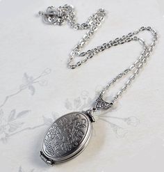 Folding Floral Locket family locket Mother's Day gift for | Etsy Vintage Memorial Locket Necklace For Mother's Day, Antique Silver Engraved Locket Necklace For Memorial, Engraved Antique Silver Locket Necklace For Memorial, Vintage Silver Locket Necklace For Mother's Day, Personalized Silver Locket Necklace For Mom, Antique Silver Locket Necklace With Vintage Charm For Memorial, Silver Locket Necklace For Memorial On Mother's Day, Silver Locket Necklace For Mother's Day Memorial, Silver Locket Necklace With Vintage Charm For Memorial