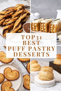 Best Puff Pastry Desserts Puff Pastry Ingredients, Sweet Puff Pastry, Puff Pastry Recipes Dessert, Puff Dessert, Butter Block, Pastries Recipes Dessert, Cream Puff Recipe, Puff Pastry Desserts, Tea Time Food