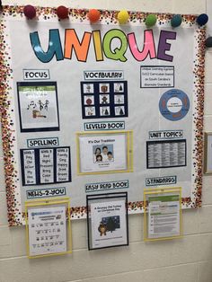 a bulletin board with some writing on it