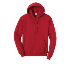 Get the Port & Company® Tall Core Fleece Pullover Hooded Sweatshirt at Michaels. com. Cozy sweats in our core weight. 7.8-ounce, 50/50 cotton/poly fleece. Cozy sweats in our core weight. Details: Available in multiple colors and sizes 7.8-ounce, 50/50 cotton/poly fleece Air jet yarn for softness Self-fabric lined hood with dyed-to-match drawcords Front pouch pocket Tear-away label | Port & Company® Tall Core Fleece Pullover Hooded Sweatshirt in Red | Large Tall | Michaels® Custom Printed Shirts, Comfort Color, Red Hoodie, Hoodie Print, Custom Clothes, Hooded Sweatshirt, Pullover Hoodie, Hooded Sweatshirts, Sweater Shirt