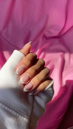 White Cat Eye Nails French Tips, Simple Christmas Nails Cat Eye, French Cateye Nailart, Car Eye French Tip Nails, Cat Eye Simple Nails, Neutral Cat Eye Nails Almond, French Manicure Cat Eye Nails, Purple Cat Eye French Tip Nails, Pink Cateye Nail French Tip