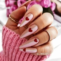 Vday Nails, Usa Nails, Bow Nail, Valentine Nail Art, February Nails, Shaped Nails, Nail Designs Valentines, Kandy