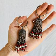 Traditional Dangle Earrings, Traditional Dangle Earrings With Ear Wire, Traditional Festival Plug Earrings With Ear Wire, Bohemian Antique Silver Metal Earrings, Antique Silver Oxidized Vintage Earrings, Vintage Oxidized Drop Danglers, Bohemian Oxidized Chandbalis Drop Earrings, Vintage Silver Oxidized Danglers, Barbell Earrings