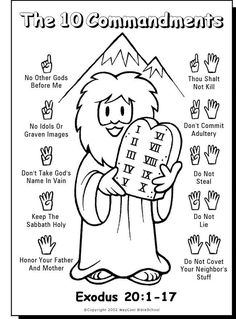 the ten commandments coloring page