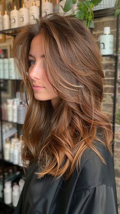 Pretty Natural Hair Color Ideas, Caramel Toned Hair, Hair Color Chocolate Caramel, Auburn Highlights Light Brown Hair, Soft Caramel Hair Color, Medium Golden Mahogany Brown Hair, Deep Caramel Hair, Rich Caramel Brown Hair, Soft Chocolate Brown Hair