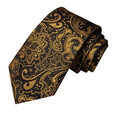 Crafted from high-quality materials, this tie set features a classic paisley pattern in luxurious shades of gold and black. The tie is made with a durable and smooth fabric that drapes elegantly, while the matching pocket square adds a finishing touch to any formal outfit. Perfect for weddings, business meetings, or any special occasion, this tie set is a versatile and stylish addition to any wardrobe. With its timeless design and premium quality, it makes a great gift for the fashion-conscious Prom Gift, Uniform School, Luxury Ties, Gold Tie, Tie For Men, Tie Gifts, Cufflink Set, Christmas Bracelet, Shades Of Gold