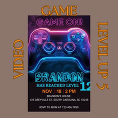 a flyer for a video game event