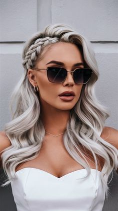 Bridal Hairstyle, Hair And Beauty, Hairdo For Long Hair, Formal Hairstyles, Long Hairstyles, Wedding Hair And Makeup, Hair Color Ideas, Grey Hair, Bride Hairstyles