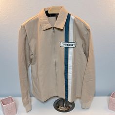 Nwot Will Ship Next Business Day (Sometimes Same Day) Via Usps Once Payment Is Received. Thank You For Visiting Our Store!!! Offers Are Always Welcomed! Always Either Accept Or Counter Any & Every Offer Note : Actual Color May Vary Due To Flash Or Personal Monitor Setting. B1 Mechanic Jacket Outfit, Vintage Mechanic Jacket, Mustang Racing Jacket, Vintage Single-breasted Utility Jacket With Lapel Collar, Military Collared Outerwear With Snap Buttons, Trucker Jacket, Skateboard, Jackets & Coats