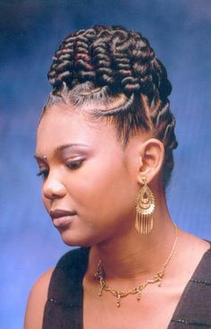 Braided Updos for Black Women | Braided Hairstyles and Hair Ideas For Black Women | The Style News ... Pin Up Hairstyles, Hairstyles For Braids, Flat Twist Updo, Natural Braids, Twisted Updo, Pin Up Hair, Flat Twist, Natural Hair Updo, Braided Hairstyles Updo