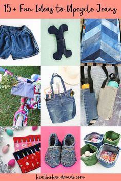 the collage is full of different items including baby shoes, purses and other things