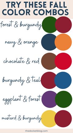 the color scheme for try these fall colors