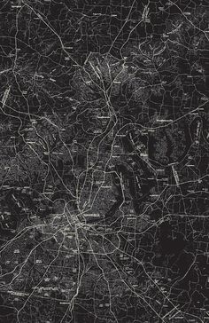 a black and white map of the city of london with streets, roads and parks