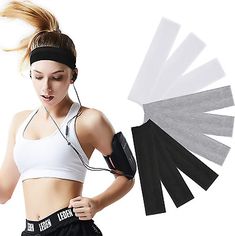 Premium Headbands for Women 9Pcs, Cotton like Headbands Women Men 2.5 Inch Wide, Soft Sw, Womens Accessories Workout Headbands, Running Hairstyles, Headband Men, Tie For Women, Girls Sports, Workout Headband, Cotton Headband, Headband For Women, Yoga Headband