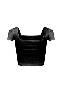 Basic short sleeve ribbed crop top featuring a square neckline Slip on closure Bra friendly Runs true to size Night Out Tops, Ribbed Shorts, Basic Shorts, Corset Crop Top, Small Crop Tops, Casual Day Dresses, Essential Dress, Wedding Dresses Strapless, Long Sleeve Short Dress