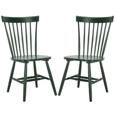 two black chairs sitting next to each other on top of a white background with the same chair in front of them