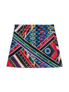 multicolor viscose skirt velour all-over graphic print A-line mid-rise concealed side zip fastening unlined straight hemComposition: Viscose, 100% Viscose Skirt, Rubber Birkenstock, Pucci Dress, Kenzo Kids, Swirl Pattern, Stella Mccartney Kids, Perfect Shoes, Emilio Pucci, Ski Wear