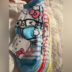 Brand New Pack Of Hello Kitty Socks. Cute Blue Socks For Playtime, Fun Yellow Cotton Socks, Hello Kitty Socks, Accessories Hello Kitty, Holiday Wishlist, 2024 Wishlist, Kitty Accessories, Hello Kitty Accessories, Leg Warmers