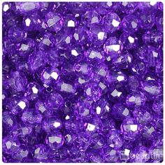 purple glass beads are shown in this image