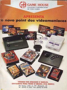 an advertisement for the nintendo game house, with various games and accessories in spanish language