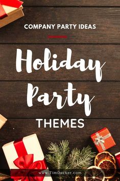 holiday party themes with presents on the table