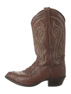 Tony Lama Leather Mid-Calf Western BootsBrownSemi-Pointed ToesUnfortunately, due to restrictions, this item may not be eligible for shipping in all areas. Tony Lama, Leather Western Boots, Western Boots, Mid Calf, Men's Shoes, Shoe Boots, Boots, Leather