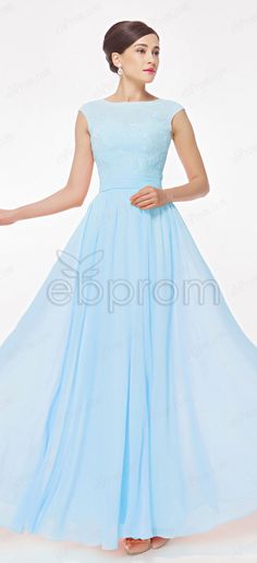 Light Blue Modest Bridesmaid Dresses with Lace Appliques Cap sleeves, bridesmaid dresses, formal gown, evening dresses Aqua Prom Dress, Cap Sleeve Prom Dress, Light Blue Prom Dress, Bridesmaid Dresses With Sleeves, Modest Prom, Banquet Dresses, Modest Bridesmaid Dresses, Prom Dresses Modest, Dresses Designer