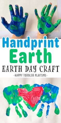 handprint earth day craft for kids to make