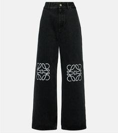 Pants Png, Leg Women, Loewe Anagram, Korean Outfit Street Styles, Outfit Street, High Rise Wide Leg Jeans, Jeans Logo, Roger Vivier, Dolce & Gabbana