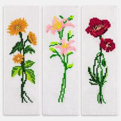 PRICES MAY VARY. Abundant Kit: Cross Stitch Bookmark Kits include 3 printed pattern fabrics, 14 colors of embroidery threads, 4 needles, and 2 threading tools Pre-printed Patterns: Each embroidery cloth is pre-printed with flower patterns. Note: The pattern is made of special ink and will disappear when exposed to water, so do not touch the water until finished A choice for Beginners: Aida cloth is printed with a clear color block chart and comes with detailed instructions to give beginners a cl Embroidery Bookmark, Cross Stitch Bookmark, Stitch Bookmark, Flower Bookmark, Embroidery Threads, Cross Stitch Bookmarks, Stitch Book, Bookmark Gifts, Pixel Pattern