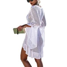 White V Neck Crochet Bell Sleeve Beach Dress Cover Up Crochet, Knit Beach Dress, Crochet Swimwear, Beach Coverup Dress, Dress Stand, Summer Swim Suits, Lace Crochet, Swimwear Cover Ups, Swimwear Cover