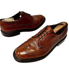 "Add me to your Favorites Seller's List Features: * Style: oxford * style: Derby * Closure: Lace Up * Oxford * all season * Decade: 1960's 13 Size: Mens 10 EEE Measurements Length \" from heel to toe( measured against the wall) 13 in / 33 cm width at widest point 5 in / 13 cm Heel 1 in / 3 cm Condition: Pre-Owned Good Excellent overall vintage Condition! These soles rate a 9.5  on a scale 1-10.These shoes have been thoroughly cleaned. rock solid  Please measure your own shoes and compare it to t Fall Fitted Goodyear Welted Oxfords, Fall Semi-formal Goodyear Welted Oxfords, Fitted Oxfords For Fall Derby, Fitted Oxfords For Business In Fall, Fitted Brogue Oxfords For Fall, Fitted Fall Oxfords With Brogue Detailing, Retro Fall Oxfords For Workwear, Retro Oxfords For Fall Workwear, Retro Oxfords For Workwear In Fall