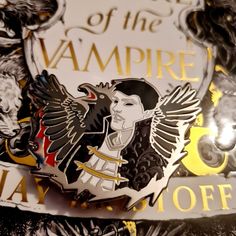 The Empire of the Vampire by Jay Kristoff inspired enamel pin, The Beast of Vellene. Vampire Series, Gothic Vampire, Backing Card, Bookish Gifts, Gifts For Readers, The Beast