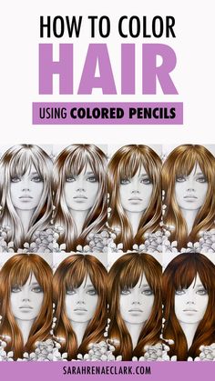 how to color hair using colored pencils with the text, how to color hair using colored pencils