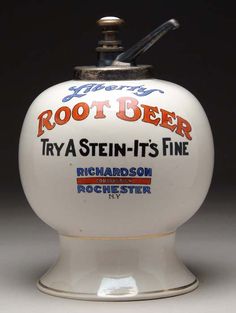 an old fashioned root beer keg