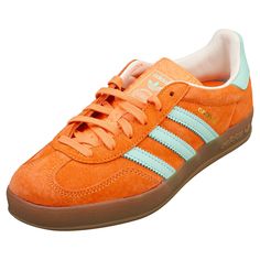 The Mens GAZELLE INDOOR from adidas combines a Suede & Synthetic upper with a durable Rubber sole. These Fashion Trainers feature Lace-Up fastening, Leather insole and Leather lining. Finished with adidas branding, the style IH7499 comes in a Orange Mint colourway. Style: GAZELLE INDOOR Outer: Suede & Synthetic Lining: Leather Fastening: Lace-Up Sole: Rubber Colour: Orange Mint Sup. Ref.: IH7499 NOTICE FOR EU CUSTOMERS: YOU ARE RESPONSIBLE FOR IMPORT DUTIES AND VAT AT THE DESTINATION COUNTRY FOR ANY ORDERS ABOVE 150 EUROS Mens Womens Kids Brands LOW COST UK DELIVERY RATES LOW INTERNATIONAL DELIVERY RATES 30 DAYS RETURN POLICY adidas Gazelle Indoor Mens Orange Mint Fashion Trainers The Mens GAZELLE INDOOR from adidas combines a Suede & Synthetic upper with a durable Rubber sole. These Fashi Mens Trainers Fashion, Mint Sneakers, Adidas Gazelle Indoor, Fashion Trainers, Mint Fashion, Adidas Branding, Trainers Fashion, Colour Orange, Adidas Originals Mens