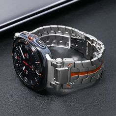 Luxury stainless steel band for Samsung Galaxy Watch Ultra 47mm titanium color Ultra Watch, Samsung Ultra, Multicolor Bracelet, Accessories Inspiration, Watch Ultra, Metal Straps, Samsung Galaxy Watch, Watch Accessories, Stainless Steel Band