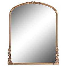 Old world glam is reflected in every detail. Perfect for an entry or above a vanity, a timeless choice. allen + roth 28.4-in W x 35-in H Arch Gold Framed Wall Mirror | LOW10070 Interior Paint Colors For Living Room, Traditional Glam, Antique Gold Mirror, Mantle Mirror, Gold Framed Mirror, Gold Frame Wall, Framed Wall Mirror, French Mirror, Arched Mirror