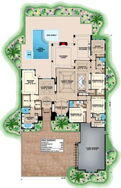 the floor plan for this luxury home