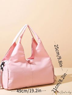 BirdinBag - Versatile Travel Bag: Spacious, Crossbody with Dry/Wet Separation - Ideal for Weekend Trips, Business Travel Large Capacity Pink Hobo Bag For Travel, Versatile Pink Shoulder Bag For Errands, Pink Hobo Bag For Travel, Pink Pouch Hobo Bag For Travel, Versatile Pink Bags For Errands, Multifunctional Gym Bag With Zipper Closure, Large Capacity Pink Shoulder Bag For Gym, Versatile Pink Backpack Bag, Pink Large Capacity Shoulder Bag For Gym