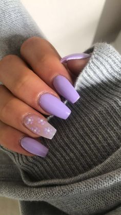 Ongles Gel Violet, Light Purple Nails, Violet Nails, Lilac Nails, Purple Nail Designs, Purple Nail, Nail Swag