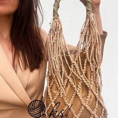 Trendy Handmade Beige Hobo Bag, Spring Braided Crochet Tote Bag, Spring Braided Crochet Shoulder Bag, Trendy Handmade Hobo Bag, Chic Handwoven Hobo Bag For Summer, Bohemian Hobo Bag With Braided Handles For Spring, Elegant Handwoven Crochet Bag For Spring, Macrame Crochet Tote Bag For Shopping, Beige Macrame Crochet Shoulder Bag