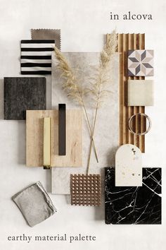 Earthy material palette created for one of our recent interiors. Natural Material Moodboard, Brown Material Board, Material Palette Mood Boards, Material Palette Interior Design, Natural Materials Interior, Natural Moodboard, Material Moodboard, Material Color Palette