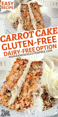 carrot cake gluten - free dairy - free option with the title overlay