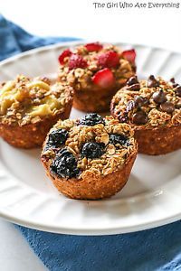 a white plate topped with muffins covered in granola